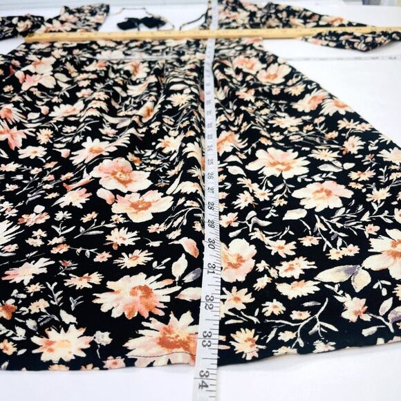 AEO | Bohemian Floral Flowy Mini Dress with Puff Sleeves Size Small - Picture 10 of 14